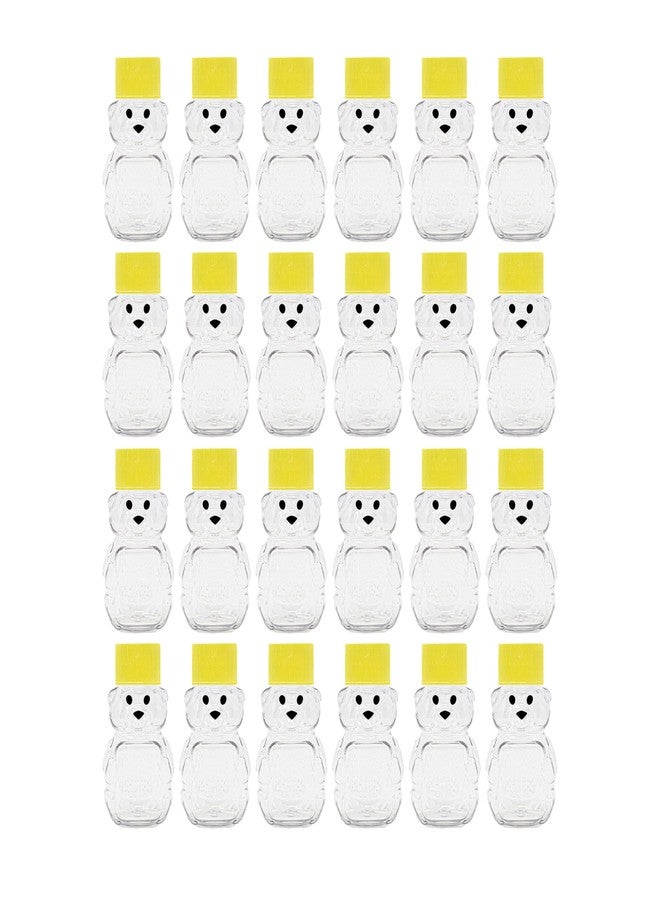 CLEARVIEW CONTAINERS - 2 Ounce Honey Bears with Sealable Yellow Screw Top Lid - 24 Pack (2 oz. bear, 24pk, yellow) - Image 1